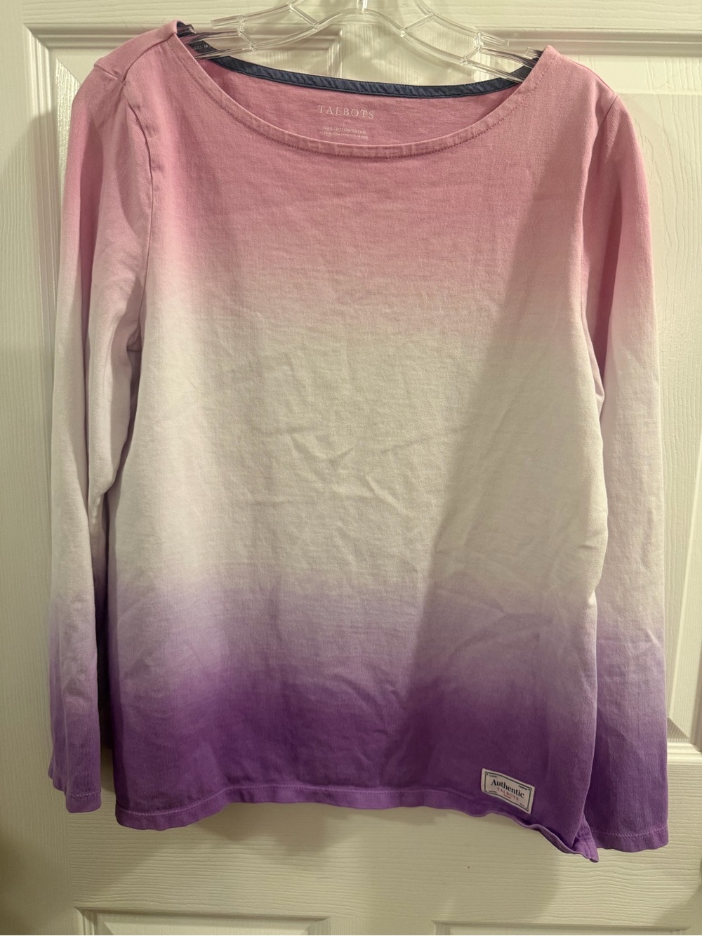 Talbots Ombre Long Sleeve Top Size L